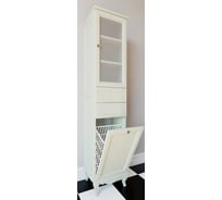 Колонна ValenHouse ЭЛЛИНА-400R слоновая кость, корзина, ясень ручки хром E40_КСRКХ