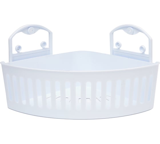 Полка для ванной комнаты Comfort Life Грация угловая, 1-х ярусная, белая 1/12 ЕК-512-01