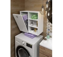 Шкаф SANTREK HOME 1 дверь, 3 ниши, белый глянец, левый, 590х557х300 мм 322168