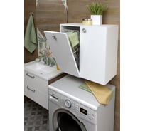 Шкаф SANTREK ШК HOME 1 дверь, 1 корзина, белый глянец, правый, 590х557х300 мм 322166