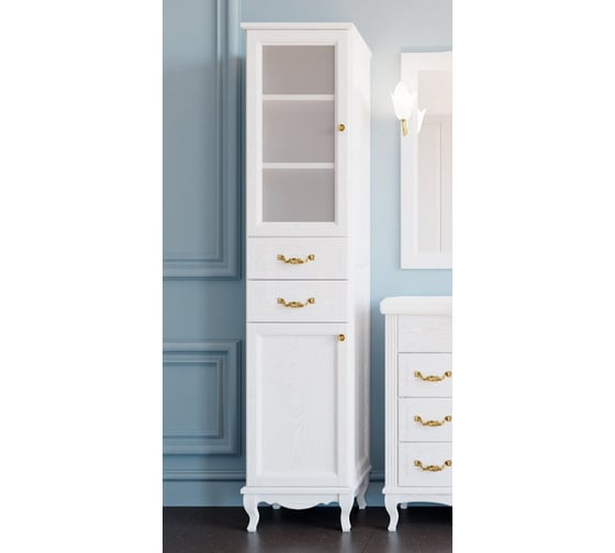 Колонна ValenHouse ЭЛЛИНА-400L, белый, ясень, ручки золото, E40_КБLЗ 1