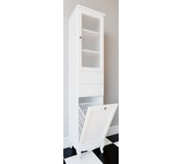 Колонна ValenHouse ЭЛЛИНА-400R, белый, корзина, ясень, ручки хром, E40_КБRКХ