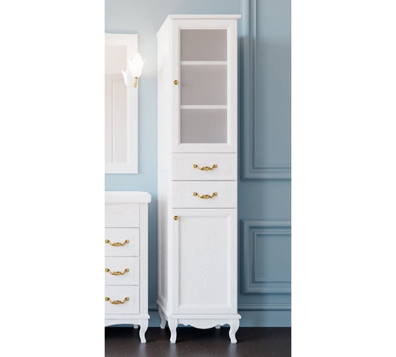 Колонна ValenHouse ЭЛЛИНА-400R, белый, ясень, ручки золото, E40_КБRЗ