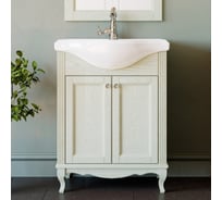 Тумба напольная ValenHouse ЭЛЛИНА-65, ясень, слоновая кость, ручки хром, E65_ТСХ