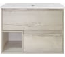 Подвесная тумба Misty Дунай - 75 с 2 ящиками и нишей П-Ду01075-31541Я