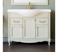 Напольная тумба ValenHouse ЭЛЛИНА-105 ясень, слоновая кость, ручки золото E105_ТСЗ