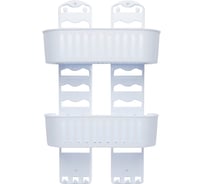 Полка для ванной комнаты Comfort Life Грация прямая, 2-х ярусная, белая 1/6 ЕК-515-01