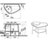 Столешница VitrA PlurAl 100 см, матовый белый, левосторонняя 62571 2