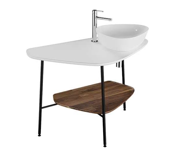 Столешница VitrA PlurAl 100 см, матовый белый, правосторонняя 62581