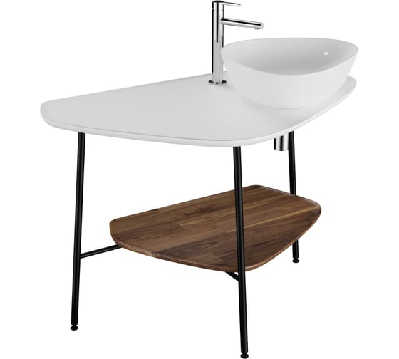 Столешница VitrA PlurAl 100 см, матовый белый, правосторонняя 62581