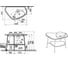 Столешница VitrA PlurAl 100 см, матовый белый, правосторонняя 62581 2