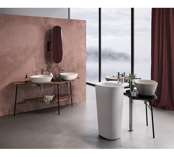 Столешница VitrA PlurAl 160 см, двойная, темный дуб 64043