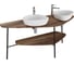 Столешница VitrA PlurAl 160 см, двойная, темный дуб 64043 1