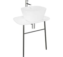 Столешница VitrA PlurAl 70 см, пристенная, низкая, матовый белый 62561