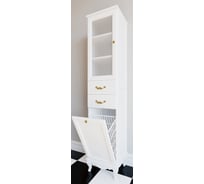 Колонна ValenHouse ЭЛЛИНА-400L, белый, корзина, ясень ручки золото, E40_КБLКЗ