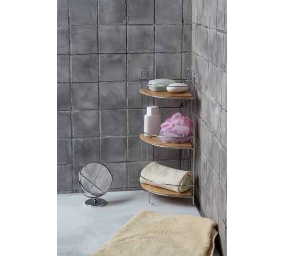 Трехъярусная полка Рыжий кот BAMBOO-05 угловая 195x195x485 см 101247