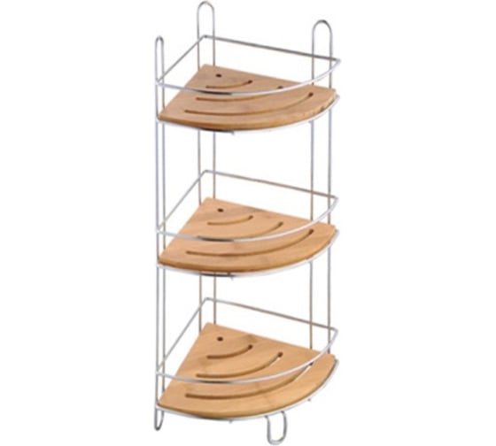 Трехъярусная полка Рыжий кот BAMBOO-05 угловая 195x195x485 см 101247