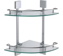 Полка угловая двойная стеклянная Savol S-065322A