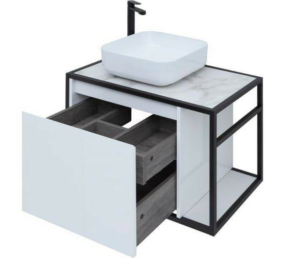 Тумба Aquanet Nova Lite LOFT 90 L цвет белый глянец 00261652