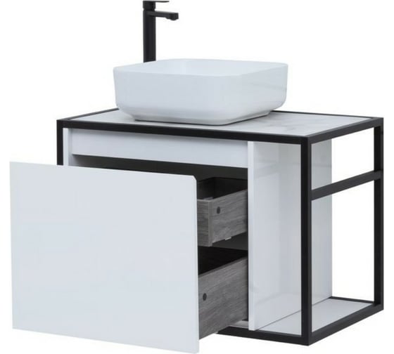 Тумба Aquanet Nova Lite LOFT 90 L цвет белый глянец 00261652