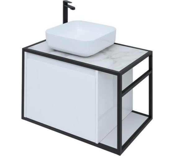 Тумба Aquanet Nova Lite LOFT 75 L цвет белый глянец 00261650