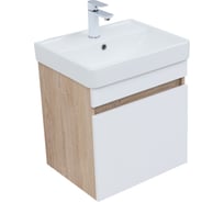 Тумба Aquanet Оптима 50 цв. дуб светлый/белый сатин (344798) 00344798