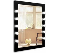 Гримерное зеркало Azario Ингрид 900х1200, BLACK, 10 ламп, без лампочек ФР-00001430 65650