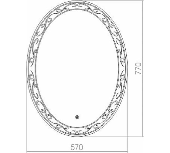 Зеркало Azario Нанси 570x770, LED-подсветка, сенсорный выключатель ФР-00000935 59562