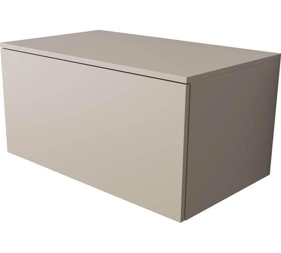 Подвесная тумба Velvex Unique Unit 80, высота 40, выдвижной ящик, внутренний ящик, бежевый шёлк tpUNI.80.H40.Y.VY-215