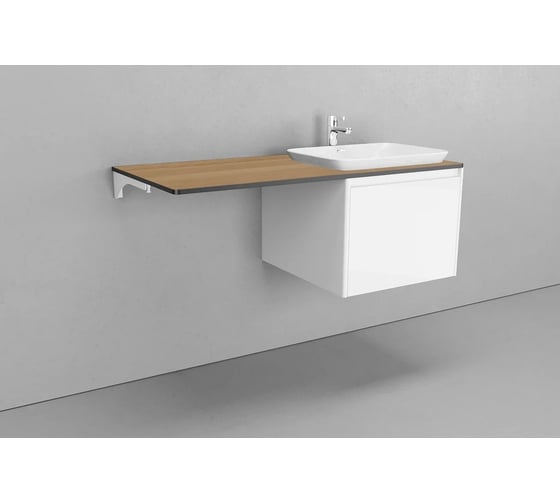 Столешница Velvex Klaufs 120х60 без выреза, тумба справа, МДФ-HPL StKLA.120.60.TP.MH217.617