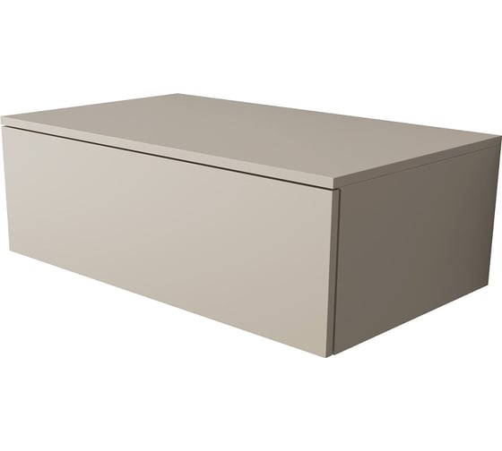 Подвесная тумба Velvex Unique Unit 80, высота 27, выдвижной ящик, бежевый шёлк tpUNI.80.H27.Y-215