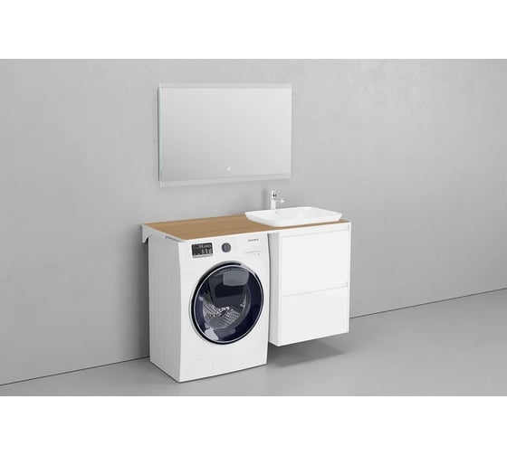 Столешница Velvex Klaufs 120х60 без выреза, тумба справа, МДФ-HPL StKLA.120.60.TP.MH216.617