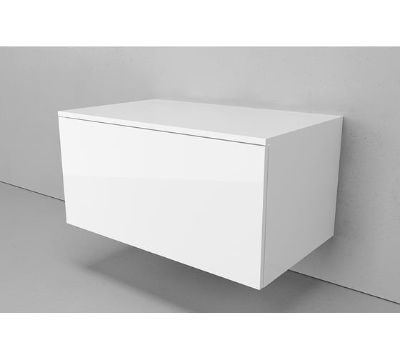 Подвесная тумба Velvex Unique Unit 80, высота 40, выдвижной ящик, внутренний ящик tpUNI.80.H40.Y.VY-211