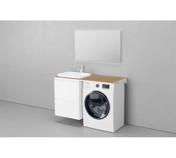 Столешница Velvex Klaufs 120х60 без выреза, тумба слева, МДФ-HPL StKLA.120.60.TL.MH216.617