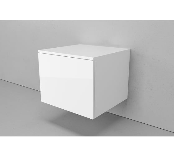 Подвесная тумба Velvex Unique Unit 50, высота 40, выдвижной ящик, внутренний ящик tpUNI.50.H40.Y.VY-211