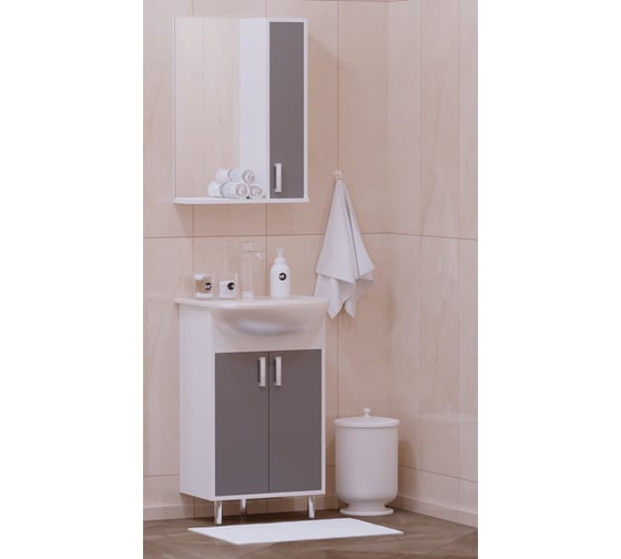 Тумба Corozo "Колор 50 М", серая, Уют 50, Элегия 50, Эрика 55 SD-00001288