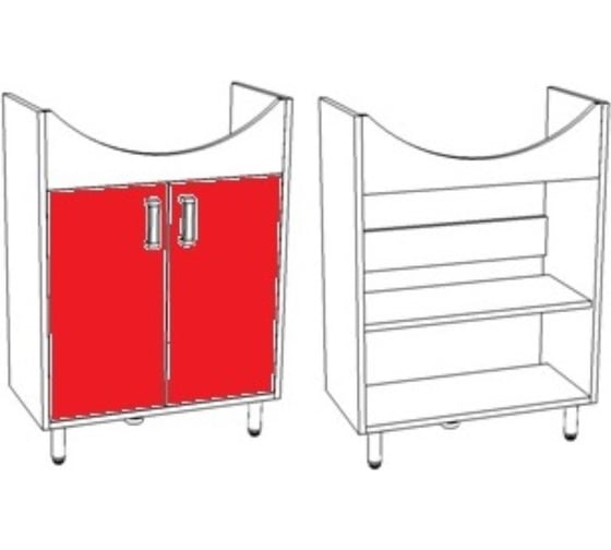 Тумба Corozo "Колор 50 М", серая, Уют 50, Элегия 50, Эрика 55 SD-00001288