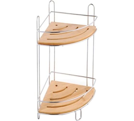 Двухъярусная полка Рыжий кот BAMBOO-04 угловая 195х195х365 см 101246 1