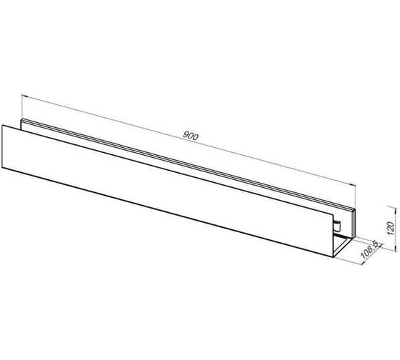 Полка Aquanet Магнум Н 900x120x100, с крючками, белый матовый 341541 00341541