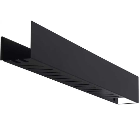 Полка Aquanet Магнум Н 900x120x100, с крючками, черный матовый, 341535 00341535