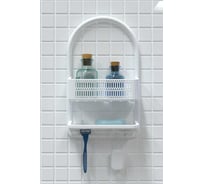 Полка для душа PRIMANOVA CERES ABS- пластик, белый, размер: 26x43x11 см M-N48-01