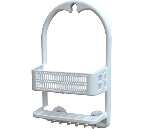 Полка для душа PRIMANOVA CERES ABS- пластик, белый, размер: 26x43x11 см M-N48-01