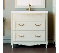 Напольная тумба ValenHouse ЛИОРА-90, ясень, слоновая кость, ручки бронза L90_ТСБ