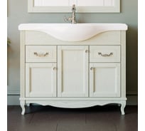 Напольная тумба ValenHouse ЭЛЛИНА-105, ясень, слоновая кость, ручки хром E105_ТСХ