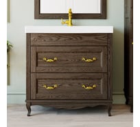 Напольная тумба ValenHouse  ЛИОРА-90, ясень, Кальяри, ручки золото L90_ТКЗ