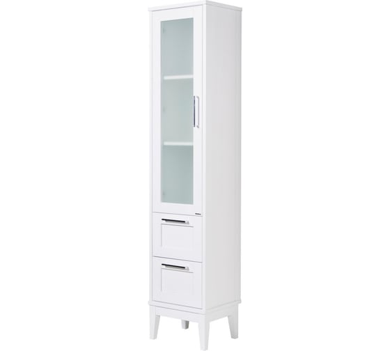Колонна ValenHouse ЭЙВОРИ-400L, ясень, белая, ручки хром AV40_КБL