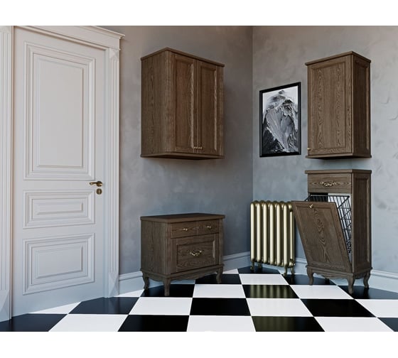 Комод ValenHouse Лиора-40 корзина, Кальяри, ясень, ручки бронза L40_KDКБ