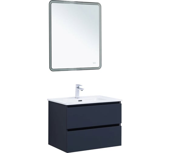 Тумба Aquanet Вега 2.0 70 2 ящика, цв.маренго (337948) 00337948