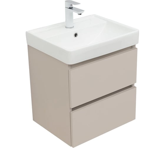 Тумба Aquanet Вега 2.0 50 2 ящика, цв.бежевый (337940) 00337940 1