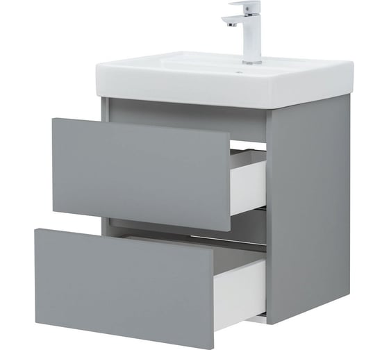 Тумба Aquanet Вега 2.0 50 2 ящика, цв.мисти грин (337958) 00337958